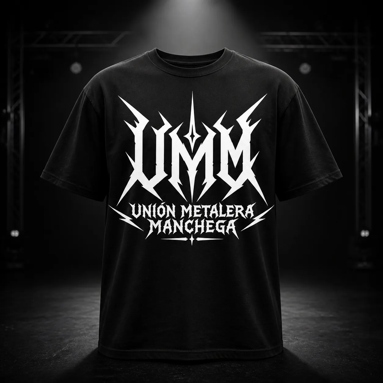 Camiseta negra oficial de Unión Metalera Manchega
