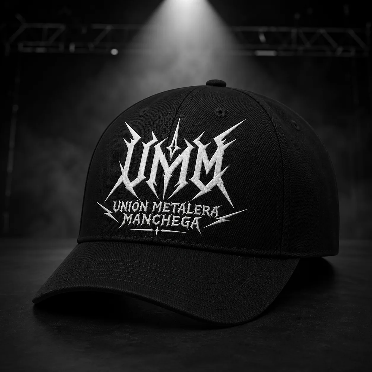 Gorra negra oficial de Unión Metalera Manchega