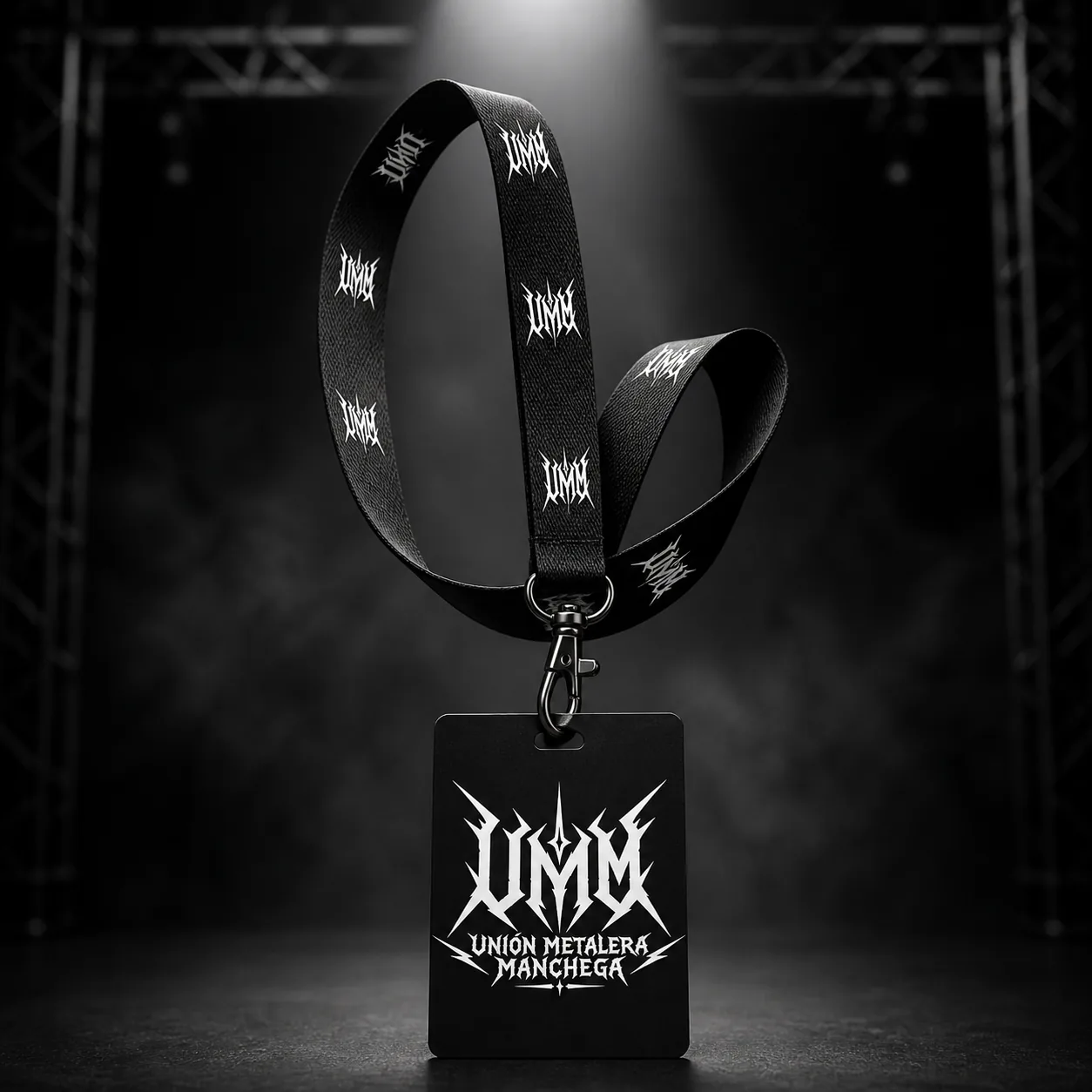 Lanyard negro oficial de Unión Metalera Manchega